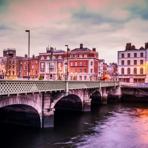 Grattan Bridge over the River Liffey in Dublin Ireland